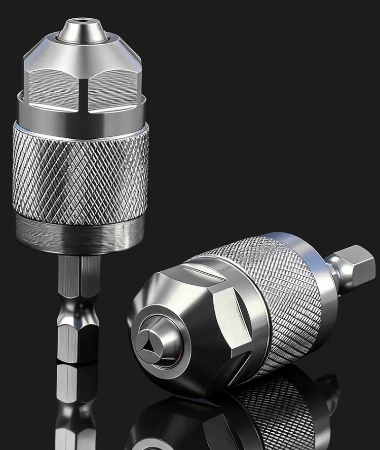 Bohrfutteradapter Schnellwechsel-Pneumatik-Bohrfutter 3-Klauen-Sechskant-Bohrfutter Professioneller Konverter Sechskantschaft für Holzbearbeitung – Detail 2
