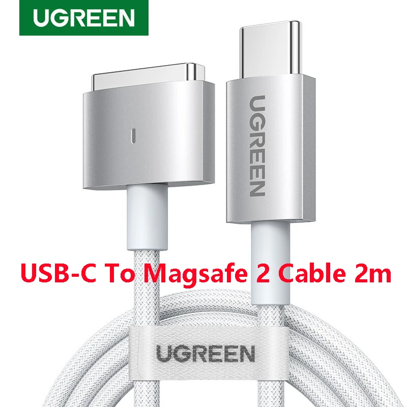 Đèn LED Từ Tính Cho Usb C Magsafe To Magsafe 2 Cáp Sạc PD Sạc Cho Apple MacBook Air Điện Cáp 2M Nylon Bện