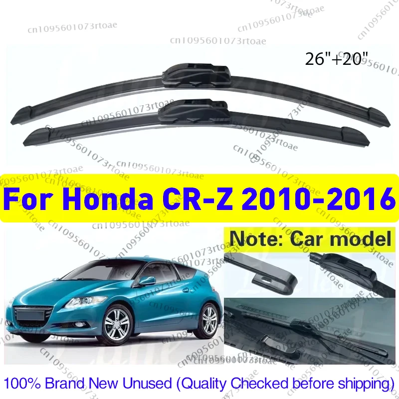 

Front Wiper Blades Windscreen Wipers Fit U Hook Arms Auto Accessories 26"+20" For Honda CR-Z 2010 2011 2012 2013 2014 2015 2016