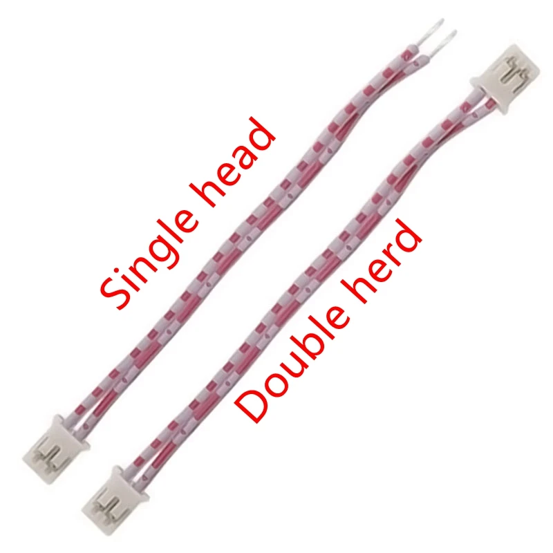 10PCS PH2.0 Female Connector Terminal Cable 10cm 20cm 30cm JST 2.0 Red white Wire 2p 3p 4p 5p 6p 7p 8p Single/Double Head 26AWG