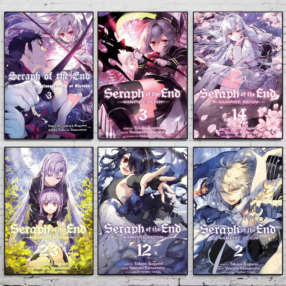

New Pretty Anime S-seraph Of The End High Quality Poster Stickers Gift Dorm Living Room Aesthetic Wall Decoration Painting
