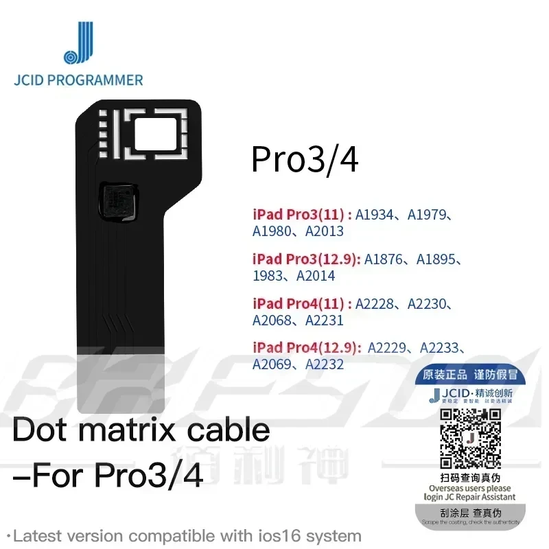 JC Dot Matrix Cable For iPhone X/XR/XS 11/12/13/14 Pro Max Mini Dot Projector Read Write Dot Matrix Face ID Repair Flex Cable IC