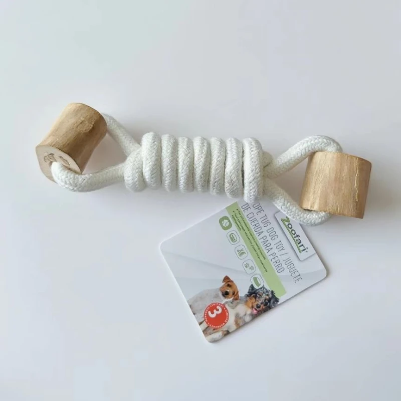 

Dog Chew Toy Throw Wooden Block Rope Interactive Durable Bite Resistant Teething Training Pet Fun Chew Stick Durable Play Toy