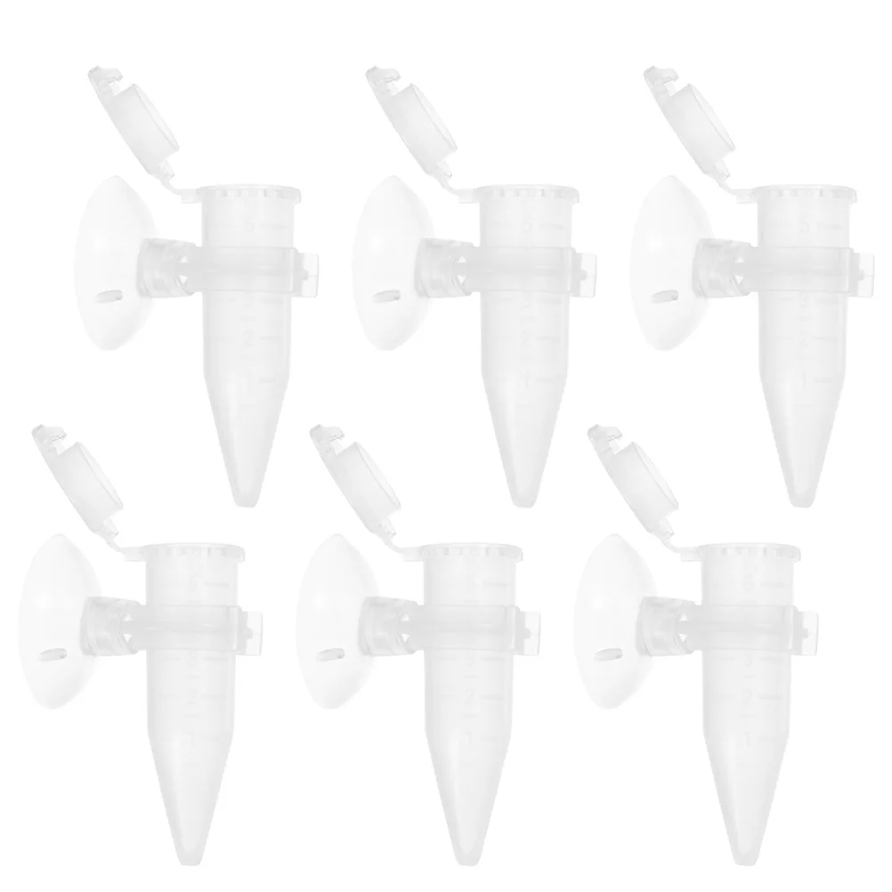 

6pcs Mini Aquarium Shrimp Feeder With Suction Cup Automatic Feeding Tube For Fish Tank Freshwater Saltwater Plastic Dispenser