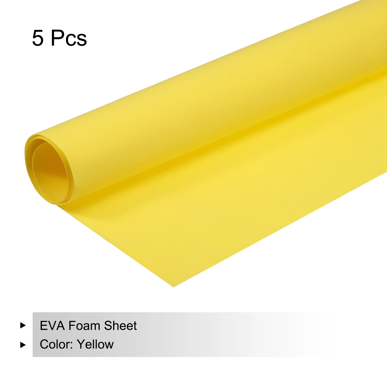 Uxcell - 5 Láminas de Espuma EVA de 0.8 mm de Grosor, 19.7 x 17.7 Pulgadas, Láminas de Espuma para Manualidades, Disfraces y Proyectos de Arte y Artesanía