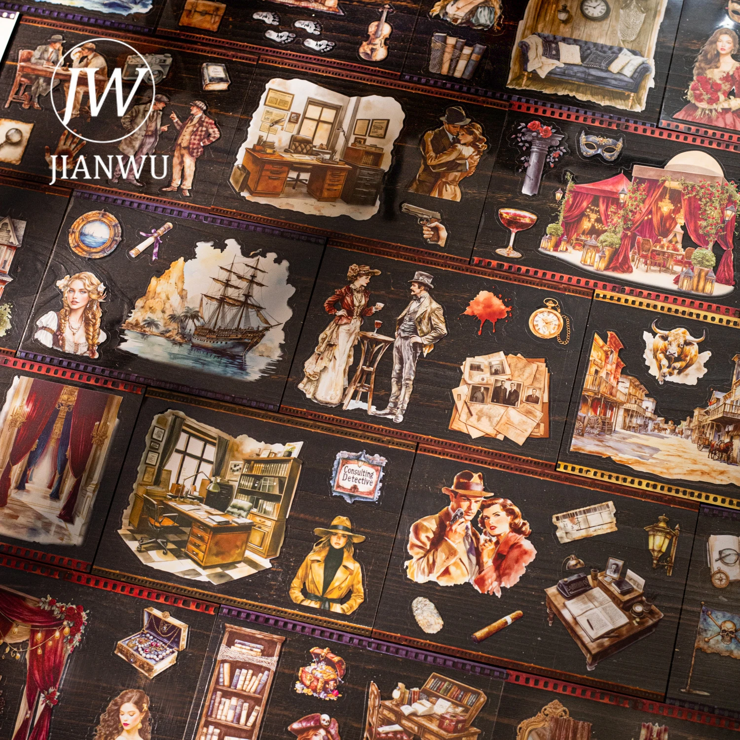 

Коллажная книга-стикербук JIANWU из серии «Европейский театр»: винтажные персонажи и пейзажи, материалы для творчества, DIY, для дневников и канцелярских принадлежностей