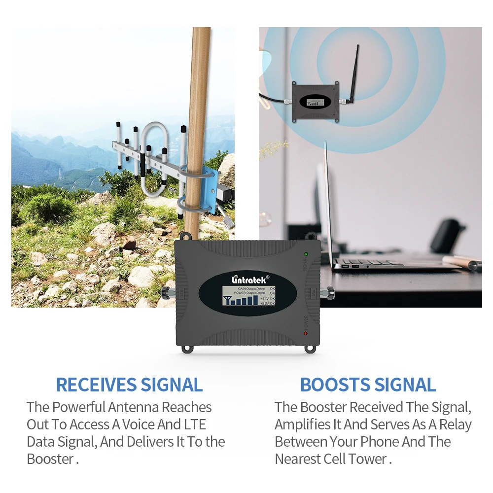 Linratek 휴대폰용 신호 증폭기, CDMA 인터넷 음성 중계기, 안테나 없음, 2G, 3G, 4G 셀룰러 부스터, 850MHz, 10PCs