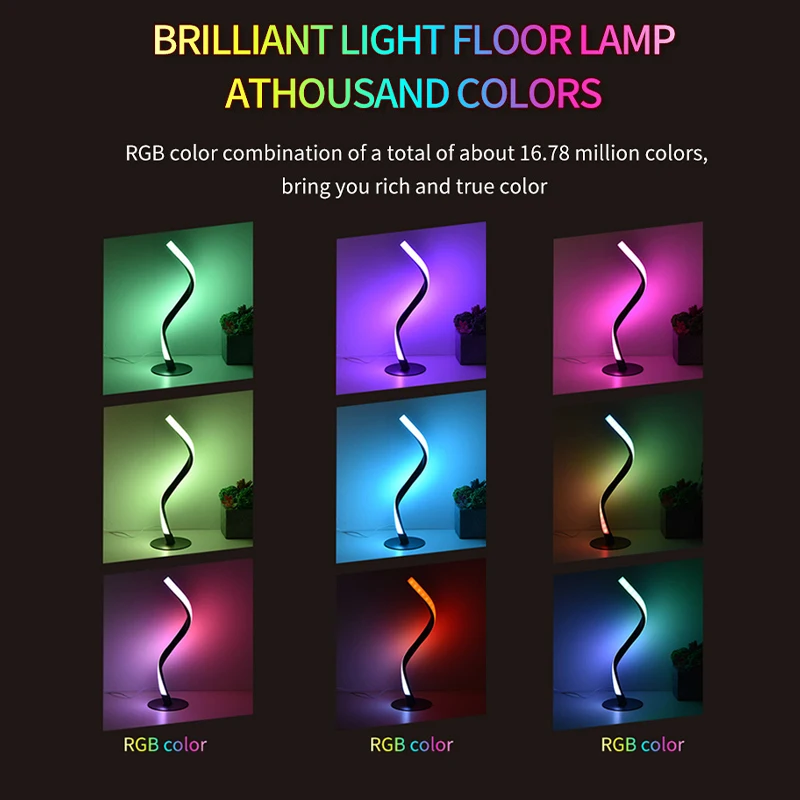 Rgb Led Smart  Light Colorful Creative Modern Table Lamp Dimmable Bedroom Hotel Bedside Lamp Decor Tiktok Atmosphere Night Light