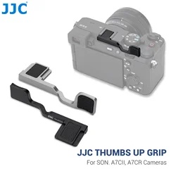 JJC Metal Thumb Up Grip for Sony A7C II A7C R With Hot Shoe Cover Protector Thumb Rest Support Holder Anti-Scratch Silicone Pad