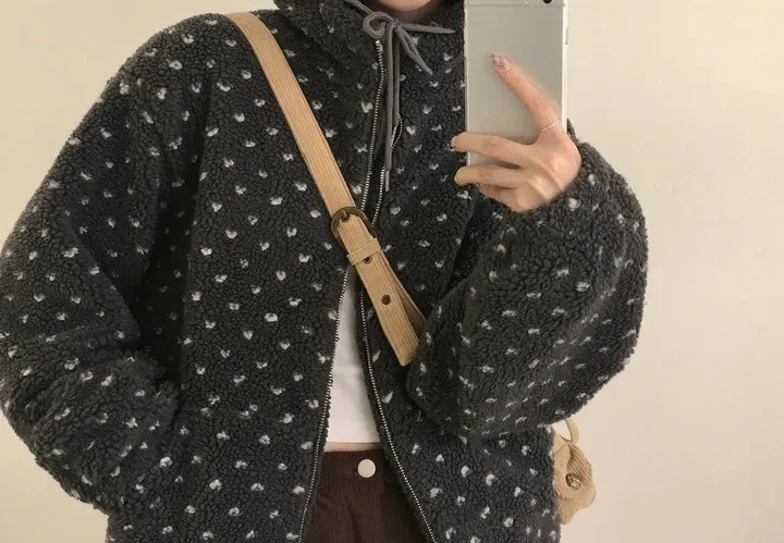 

2025 Winter Versatile Cotton Thickened Hooded Printed Jacket Cotton Jacket