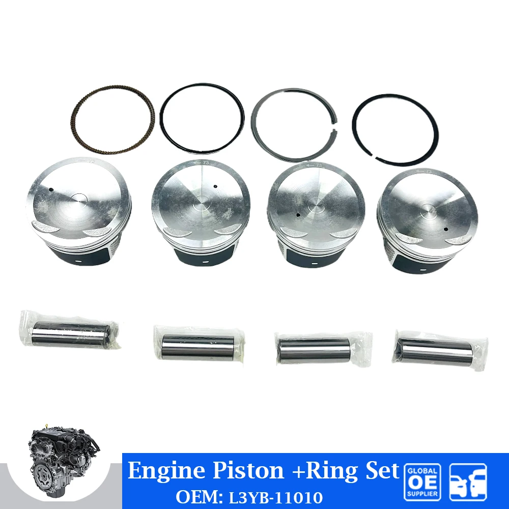 4 unids/set STD juego de anillos de pistón de motor para Ford Mondeo ganan 2,3 T accesorios de coche piezas de automóvil Clip de pasador de pistón L3YB-11010 L3YB11010