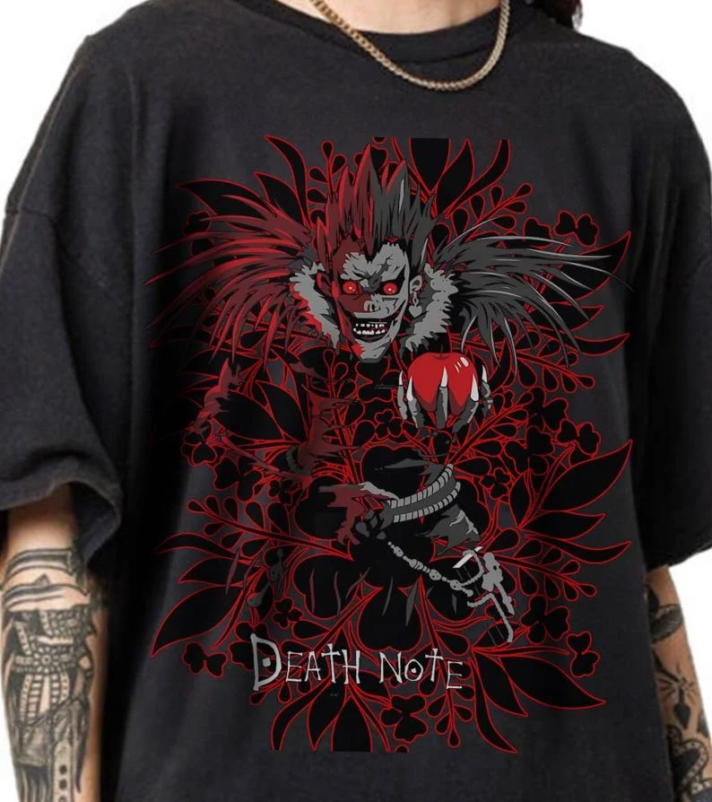 25 جديد حار أزياء خاصة مذكرة الموت تي شيرت للجنسين أنيمي مانغا قميص أنيمي عشاق الجرافيك أنيمي المحملة اليابانية أعلى الرجال الاطفال #5