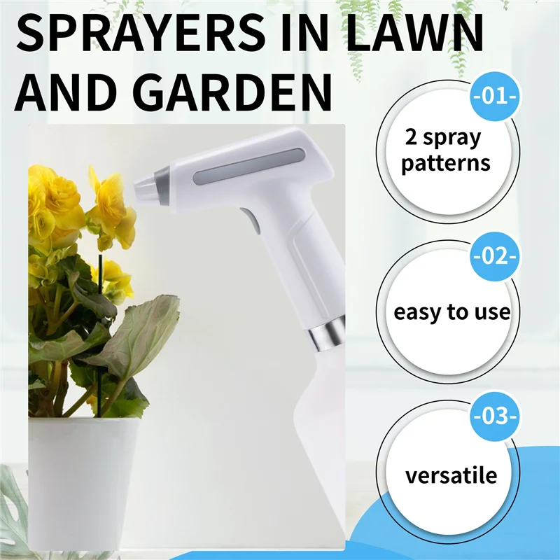 

P4-Automatic Electric Garden Pump Sprayer USB Rechargeable Stream Spray Bottle Portable Yard & Lawn Sprayer