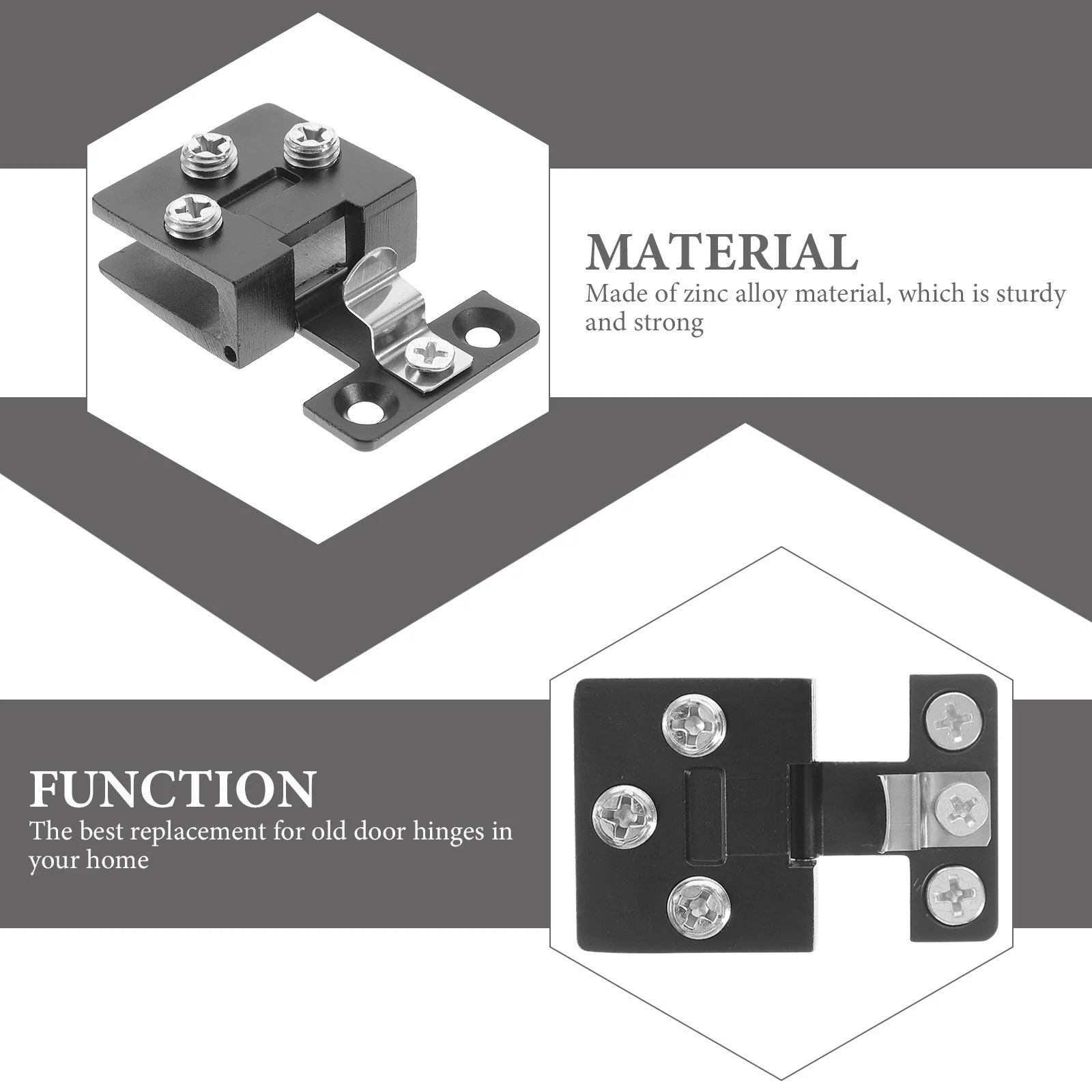

2pcs Zinc Alloy Glass Door For Bathroom Bar Hotel Cabinet Door Replacement Parts Black Cabinet Hinges Pivot Hinges For Glass
