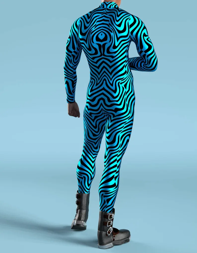 Halloween Herren Sexy Schlangenleder-Optik Cosplay Jumpsuit Tier-Bodysuit Festival Zentai-Anzug Themenparty Catsuits Rave-Outfits Neu – Detail 18