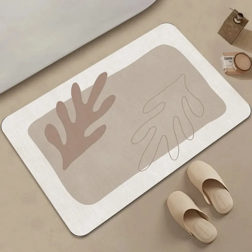 

VIKAMA Ins Style Scandinavian Abstract Leaf Pattern Carpet Living Room Entrance Hall Bathroom Universal Home Decoration Mats