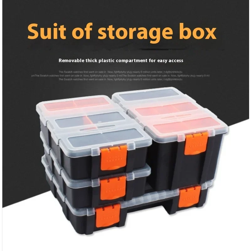 Storage Box Electronic Component Grid Screw Parts Partition Parts Box Garage Repair Organizer Tool Multi-Toolbox Hardware