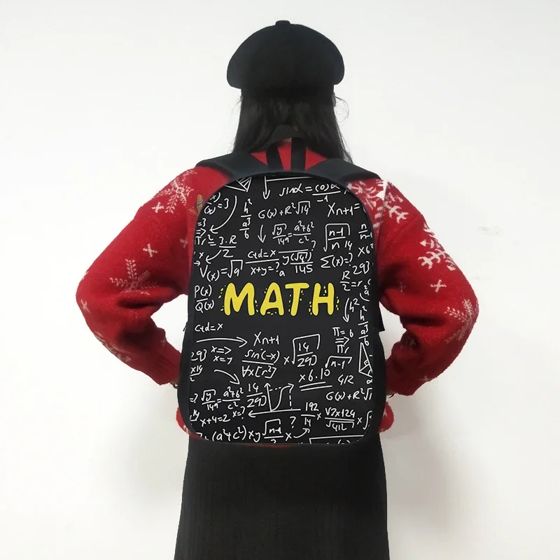 Mochila con estampado de física, matemáticas y química para adolescentes, mochilas escolares para niños, mochilas de ciencia, mochila para portátil, bolsa para libros