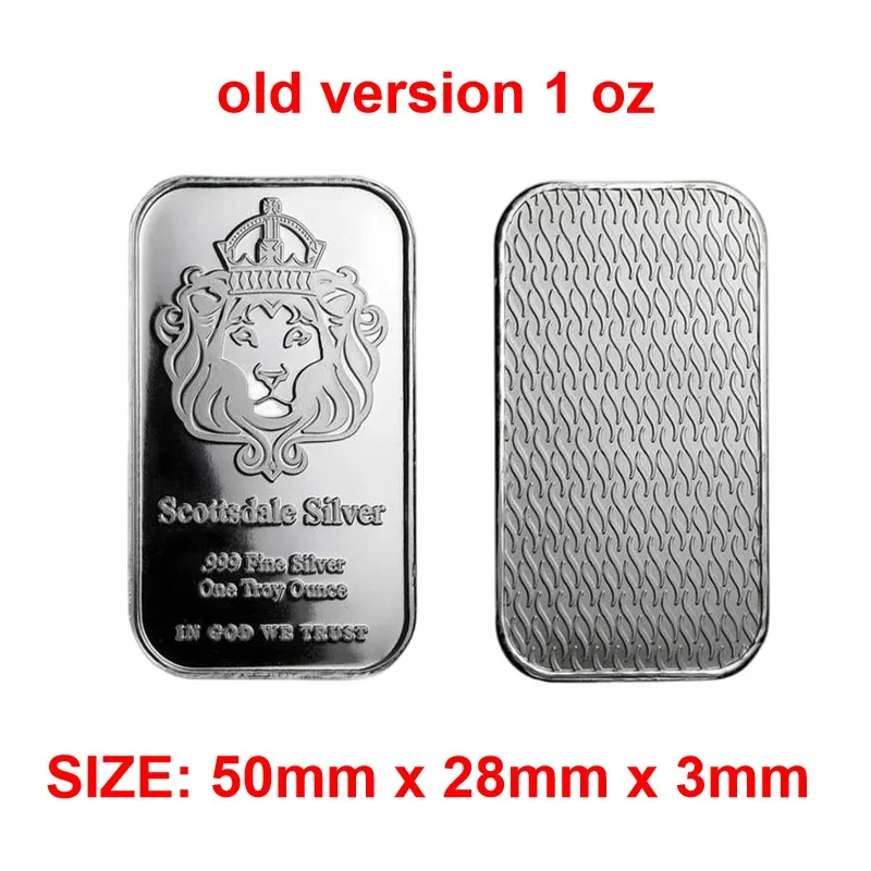 Replica 10 oz Scottsdale Vortex Silver Bar USA 10 oz Silver Bar Zinklegering Verzilverd Bullion Craft Gifts