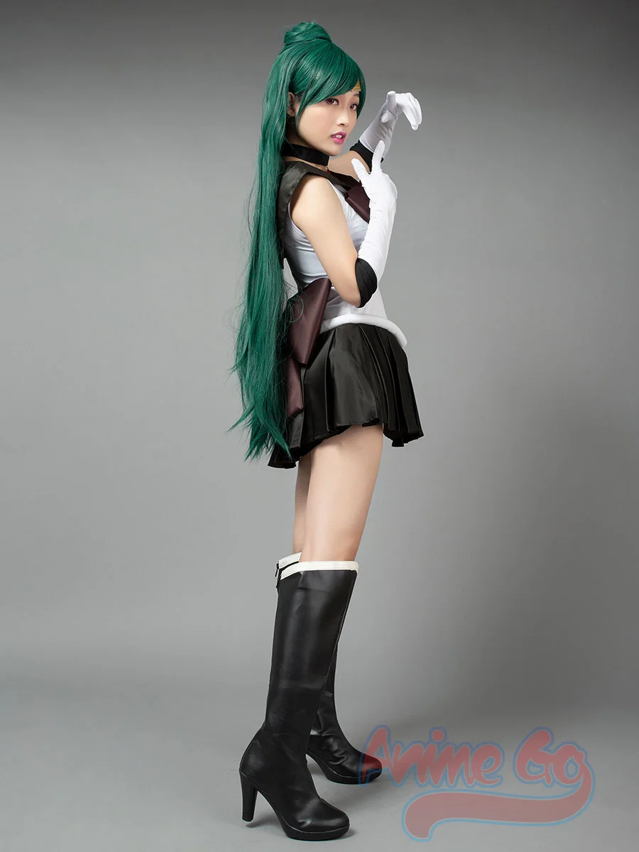 Disfraz de Anime Sailor Pluto Meiou Setsuna para mujer, vestido de Cosplay para adultos y niños, talla mp000694