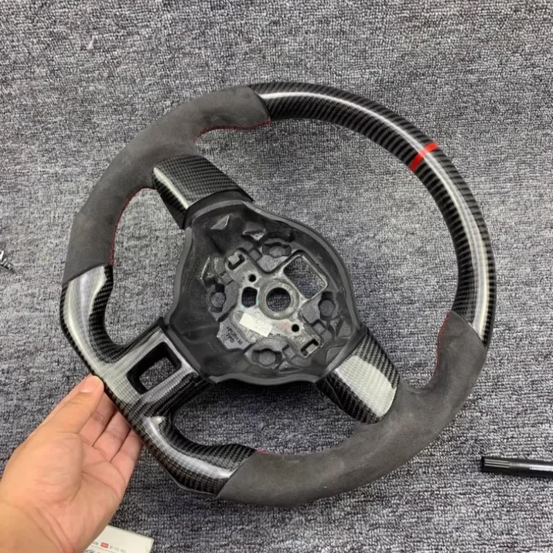 Car Steering Carbon Fiber Wheel Custom Carbon Fiber Leathe For Volkswagen Lavida Jetta Santana Lavida Touran Car Accessories