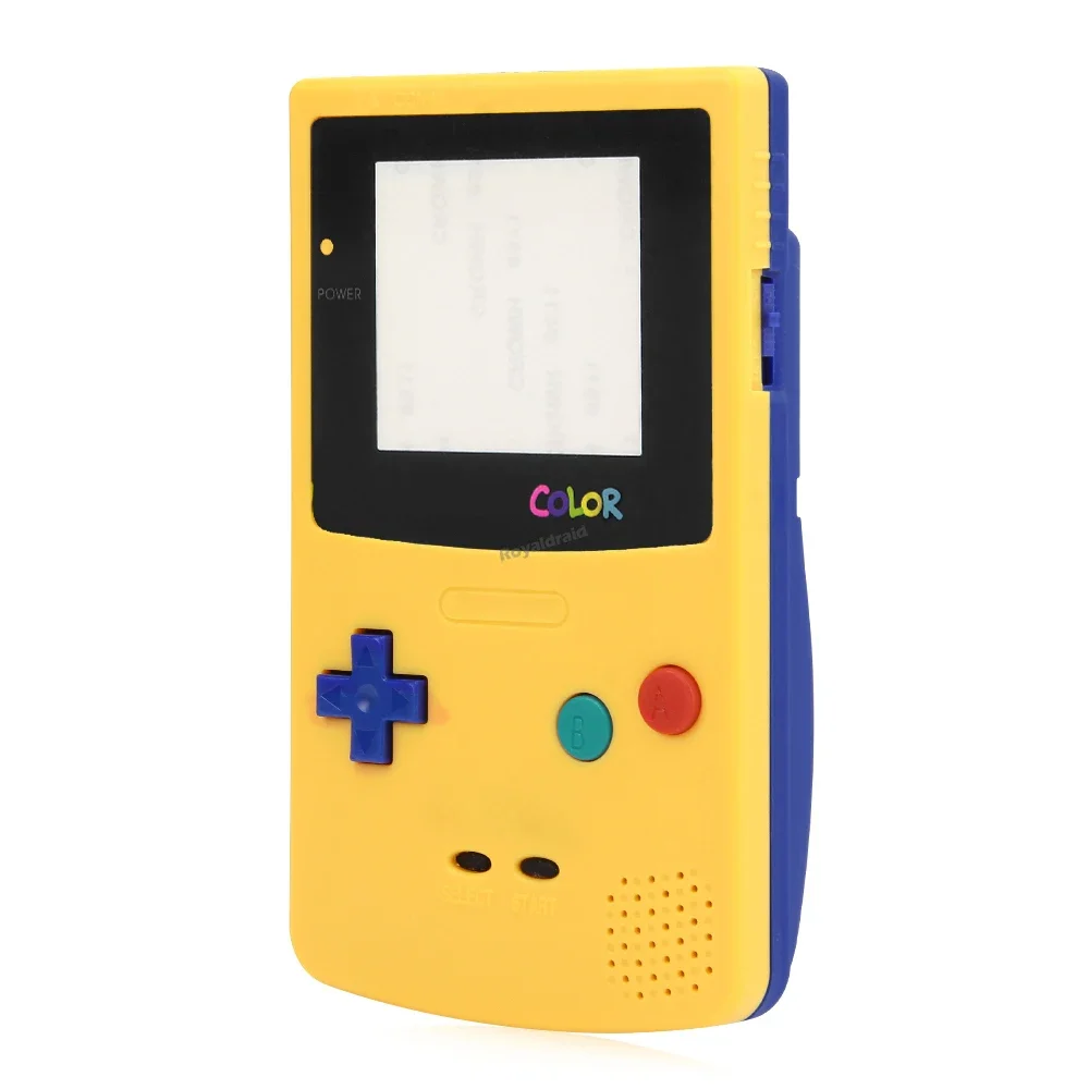 Yellow Blue Limited Edition Replacement Housing Shell For GBC with Buttons Repair Kit For GameBoy Color Game Console Accessories