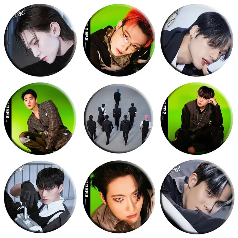 Kpop Brooch Pin ATEEZ THE WORLD EP.2 : OUTLAW New Badges For Clothes Backpack Decoration Fans Collection