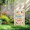 [12X18] Be Kind to All Kinds Garden Flag, Butterfly Pollinator Garden Flag, Double Sided Nature Garden Flag, Outdoor Welcome cci