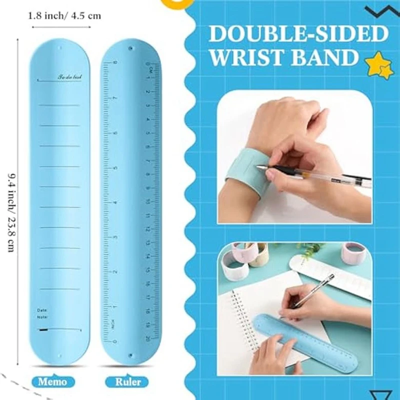 12Pcs Silicone Reminder Bracelet Reusable Wearable Wrist Notepad Writable Waterproof Erasable Wristband For Nurses Memo