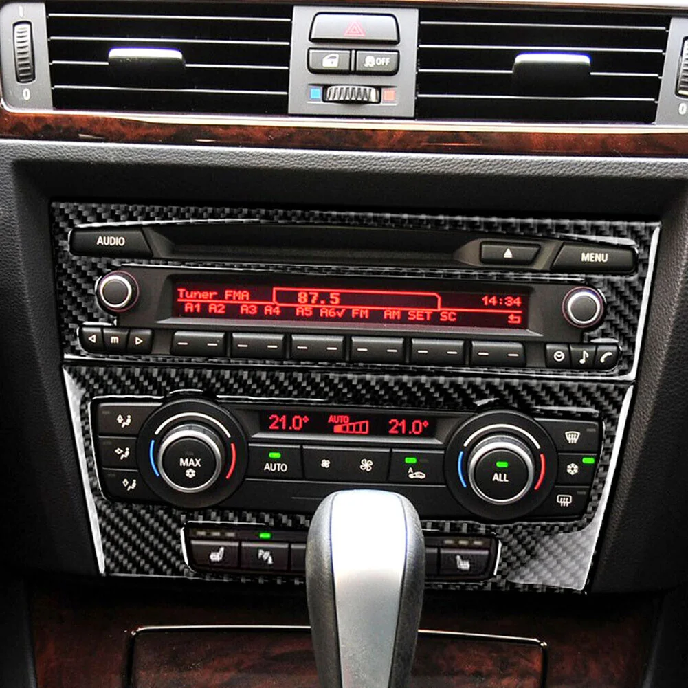 40) Add Sophistication to Your For BMW 3Series E909293 20052012 with Carbon Fibre Interior AC Control Panel Trim