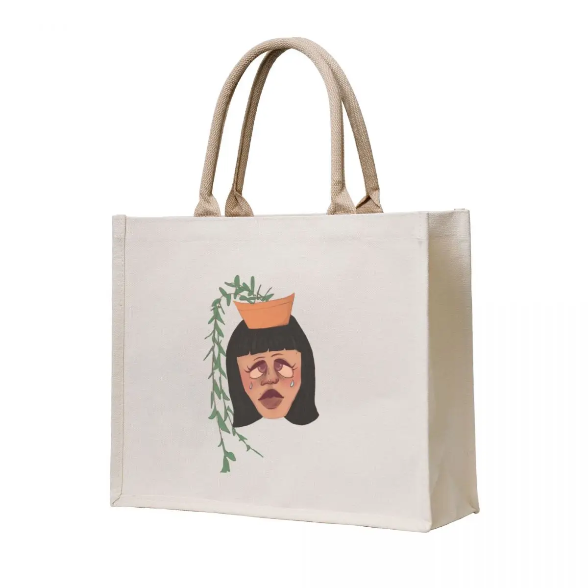 

Sad Plant Girl Tote Bag Women bags tote bag woman bag for beach cute pouch