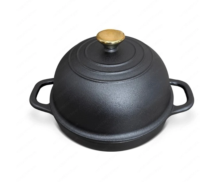 Sartén para pan esmaltada de 24CM, olla para horno holandesa redonda en forma de cúpula, olla para hornear pan de masa fermentada antiadherente para cocinar pan casero