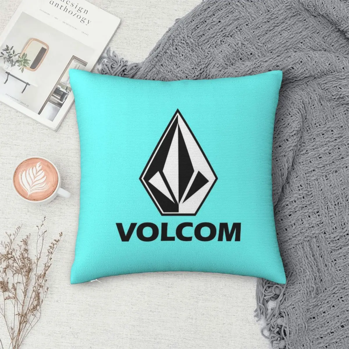Volcom-正方形の枕カバー,ポリエステル枕カバー,クッション,ジッパー付き,快適,家庭用,車用,26