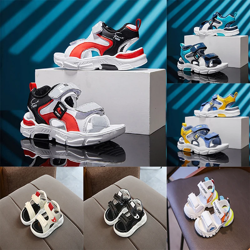 

Summer Kids Breathable Baby Boys Sandals Soft Children's Shoes Outdoor Beach School Girls Lightweight Sandal Soles Anti-Slip