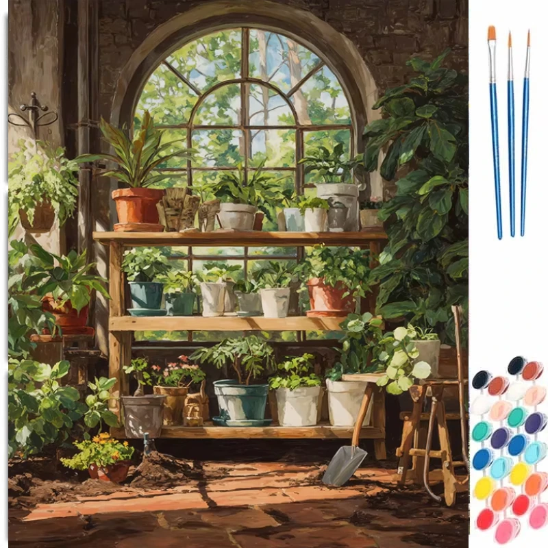 Art And Craft Numbers - Oil Painting By Numbers Flower and