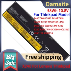 Damaite X240-6C 68+ 10.8V Laptop Battert For Lenevo Thinkpad T440 T440S T450 T450S T460 T460P T470P T550 T560 X250 X260 X270