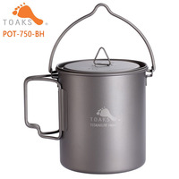 TOAKS Titanium Pot Mug With Bail Handle For Camping Backpack Pot 750ml 25.6oz