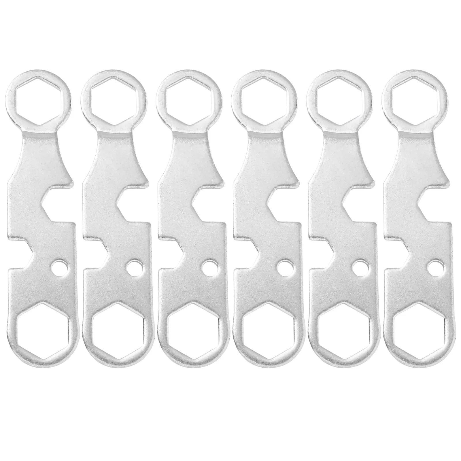 6Pcs Skateboard Wrench Tool Anti-Glare Metal Spanner Skate Tightener for Inline Roller Skates Skate Maintenance Kit Outdoor