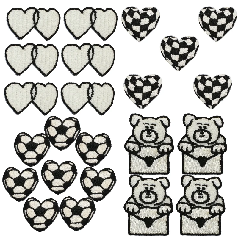 

1 PCS Big Black Bear Embroidery Patches Decoration Cartoon Animal Embroidery Label Leather Bag Decoration Ironing Clothes