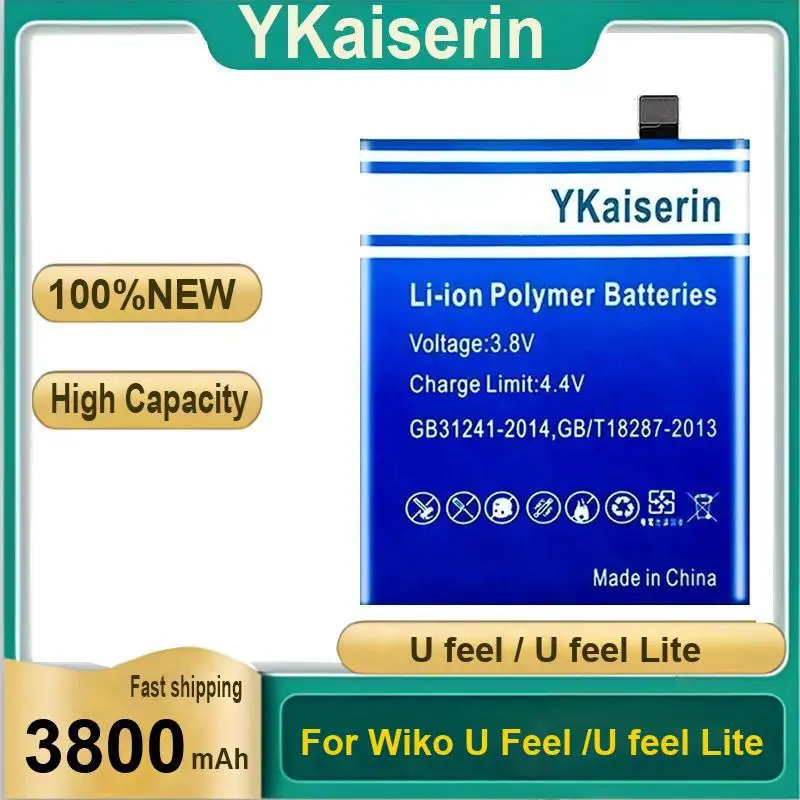 

Mobile Phone Battery 3800Mah Prolonged Performance For Wiko U Feel Lite
