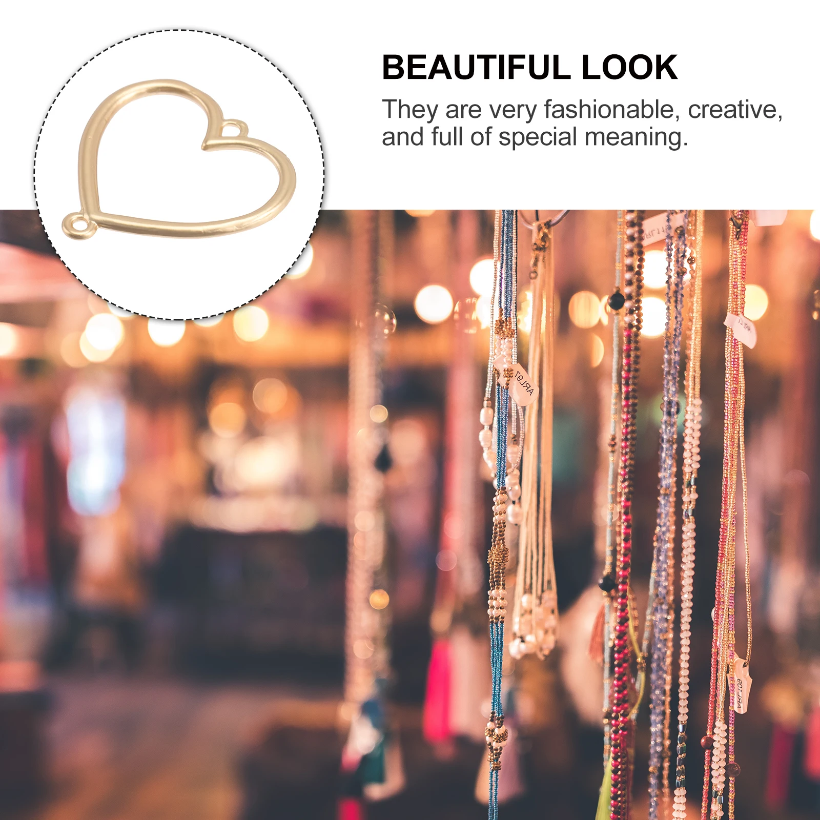 

10pcs Heart Diy Jewelry Accessories Necklace Alloy DIY Love heart Decor Accessories for Earrings Making Jewelry Supplies