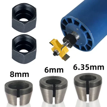 1/3/5Pcs 6mm 6.35mm 8mm 밀링 커터 콜레트 어댑터 트리밍 기계 전기 그라인더 척 액세서리 전동 공구 부품