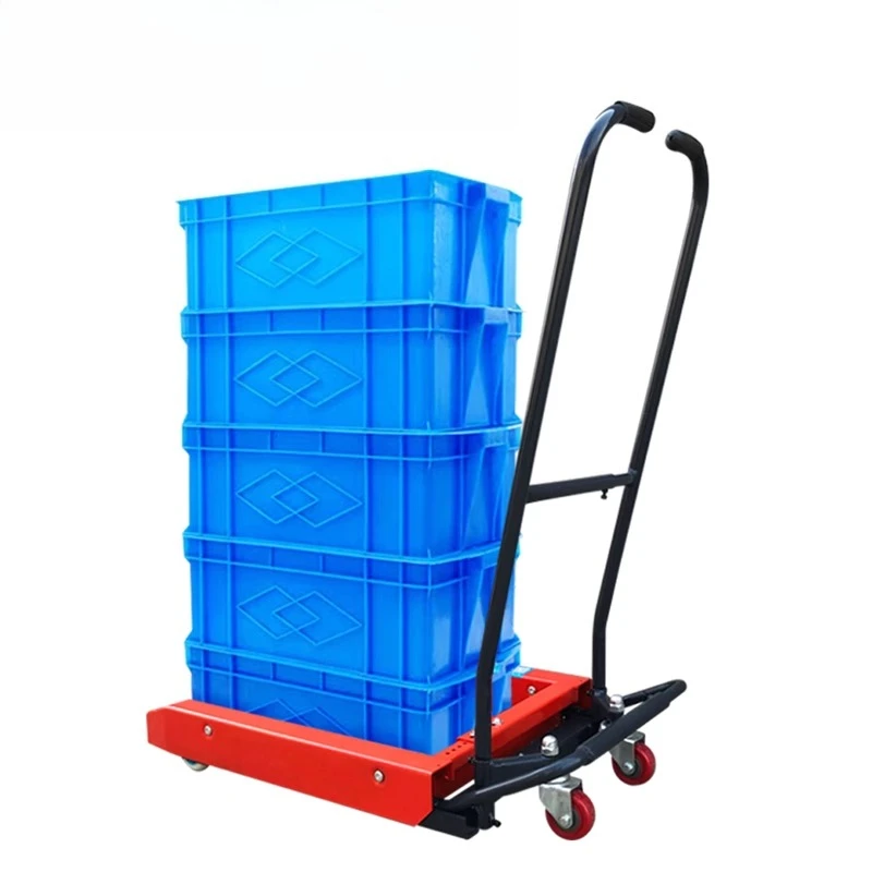 

Plastic basket forklift turnover box trolley forklift handling tools egg basket fruit basket trolley transfer truck