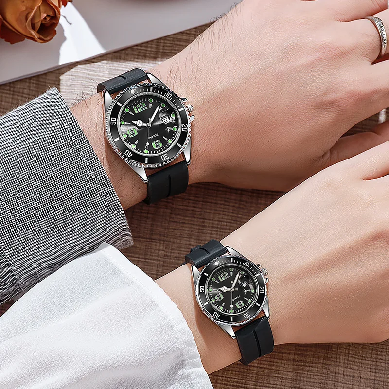 Couple Fashion Sports Quartz Watch, Casual Silicone Student Quartz Watch
