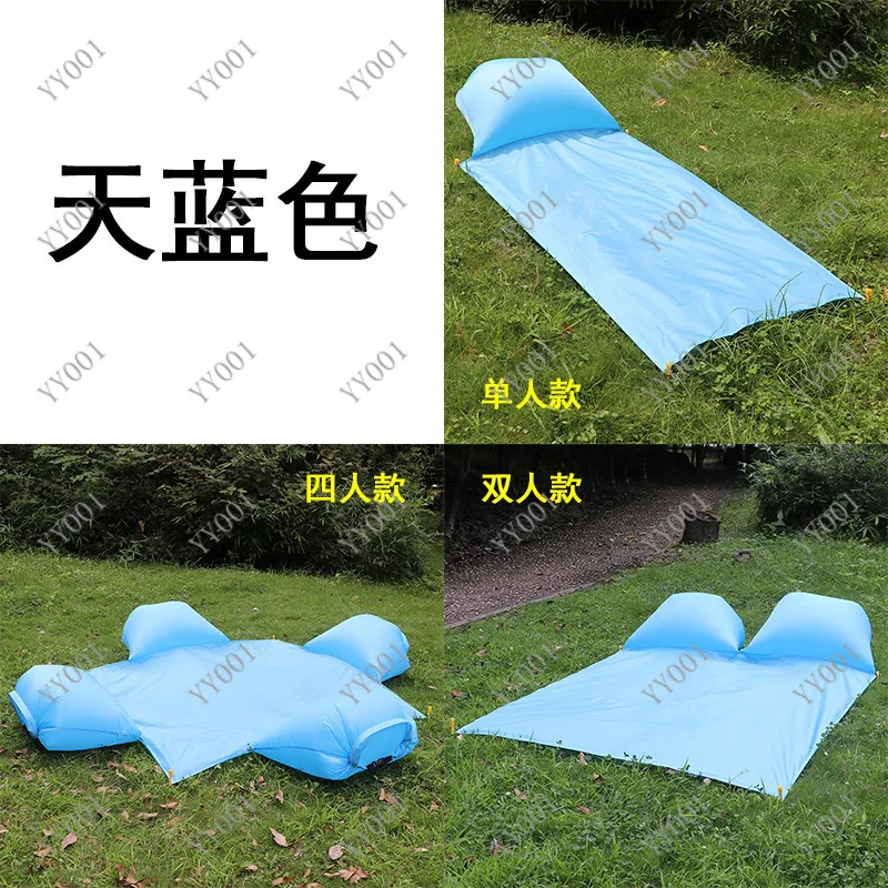 

Outdoor Beach Mat with Air Pillow Waterproof Portable Camping Pad with Ground Nails