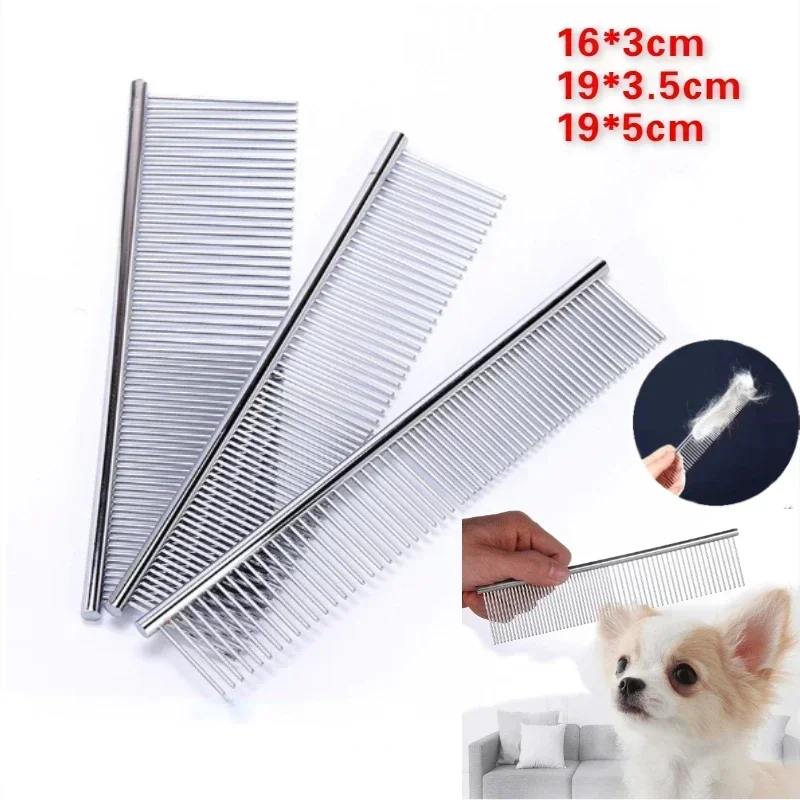 

Pet Dematting Comb Stainless Steel Pet Grooming Comb for Dogs and Cats Gently Removes Loose Undercoat Flea Comb Pretty&Better