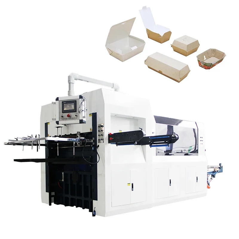 High Speed Automatic Disposable Paper Cup  Fan Cardboard Roll Die Cutting Cutter Blanking Punching Machine for   Making