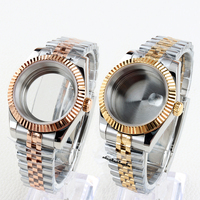 Rose Gold/Gold 36mm/39mm Watch Case 20mm Jubilee Strap Stainless Steel Bracelet for Datejust NH35 NH36 Movment 28.5mm Dial