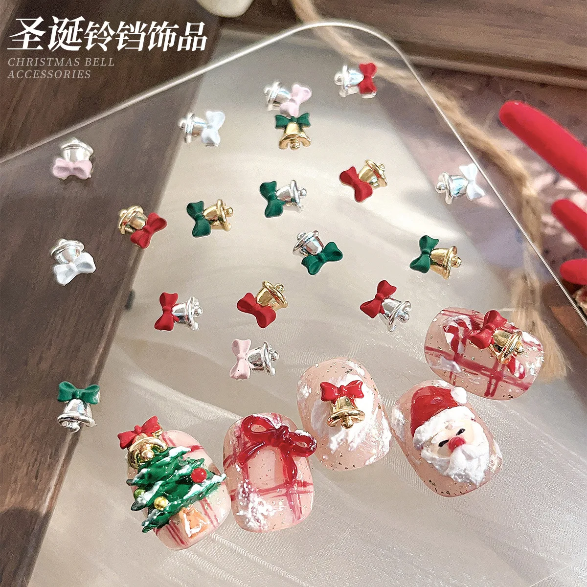 Gold Silver Christmas Bell Nai - Tie Clip Silver 评论和价格
