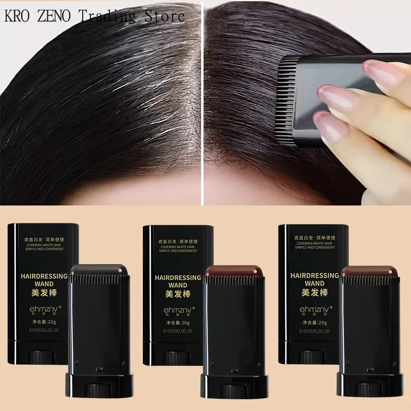 Hair Color Stick For Men & Women Quickly Covers Gray White Hair Concealer Hairline Instant Covering Hair Dye Stick Applicator